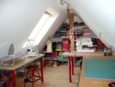 This is now a Loft and not any more Attic. After transformation home owner has now little shop.
