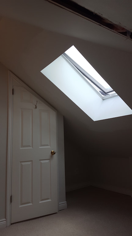 Skylight Replacement: Interior finish